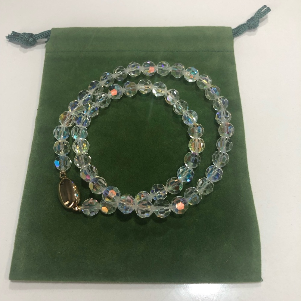 Vintage S.A.L. (Swarovski America Ltd.) Aurora Borealis crystal necklace